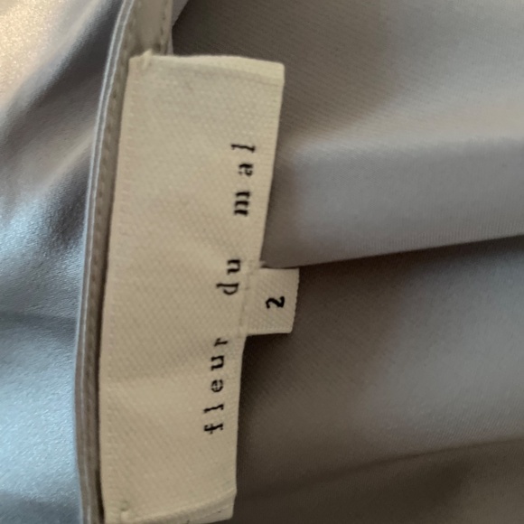 Fleur du Mal Silk Bias Dress Platinum size 2 - Picture 4 of 6